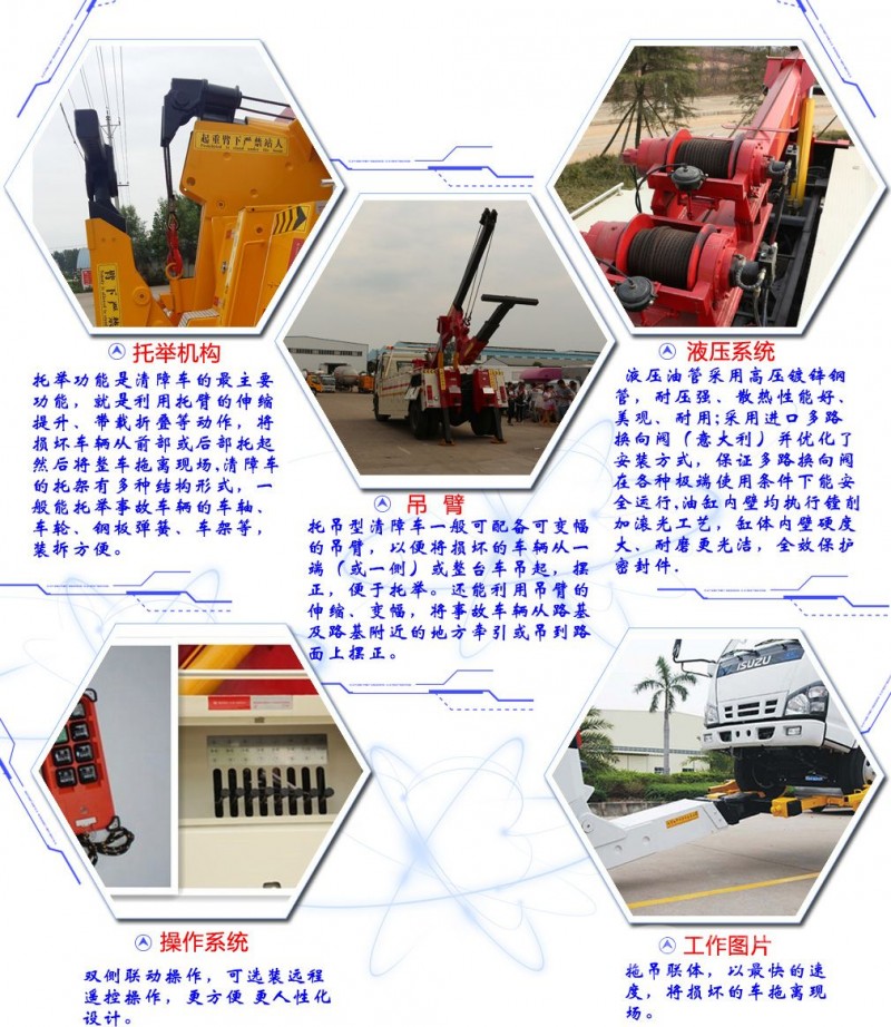 豪沃后八輪清障車拖吊聯(lián)體（一拖一）清障車
